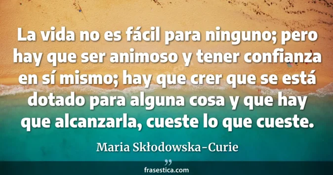 Cita de Maria Skłodowska-Curie
