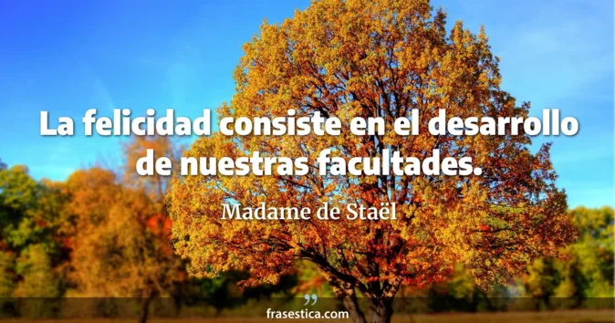 Cita de Madame de Staël