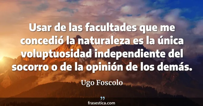 Cita de Ugo Foscolo