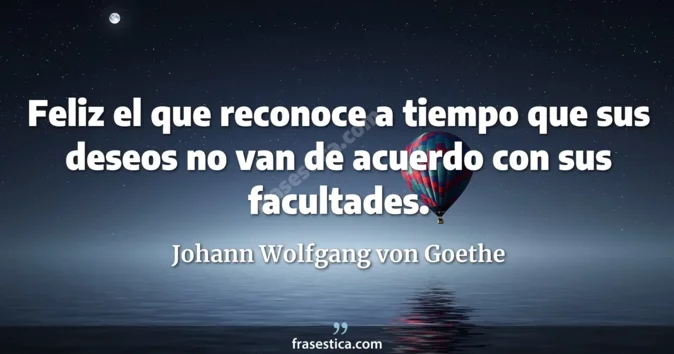 Cita de Johann Wolfgang von Goethe