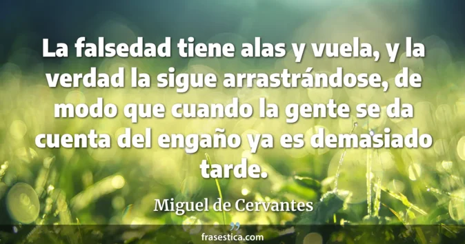 Cita de Miguel de Cervantes