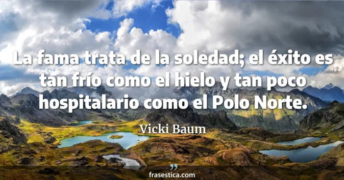 Cita de Vicki Baum