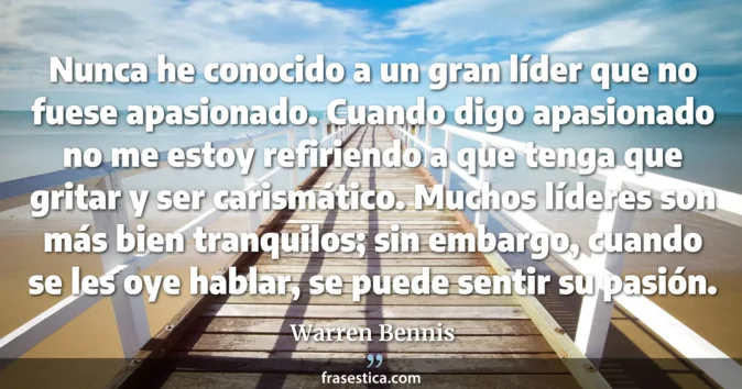 Cita de Warren Bennis