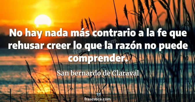 Cita de San bernardo de Claraval