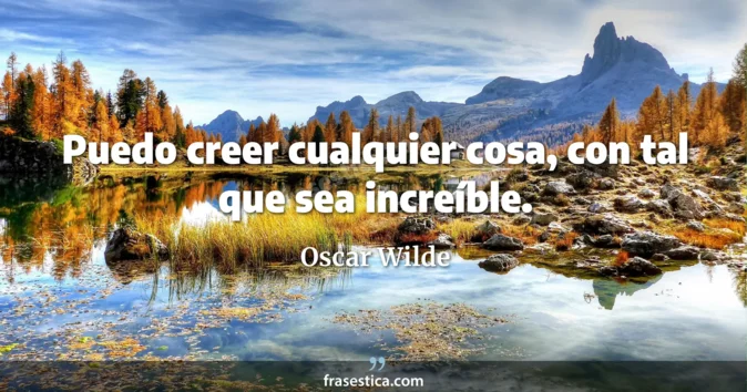 Cita de Oscar Wilde