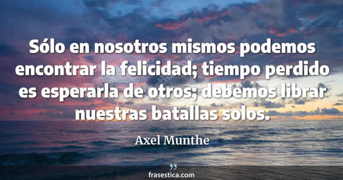 Cita de Axel Munthe