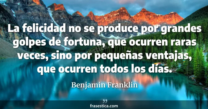 Cita de Benjamin Franklin