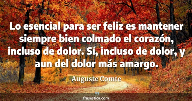 Cita de Auguste Comte