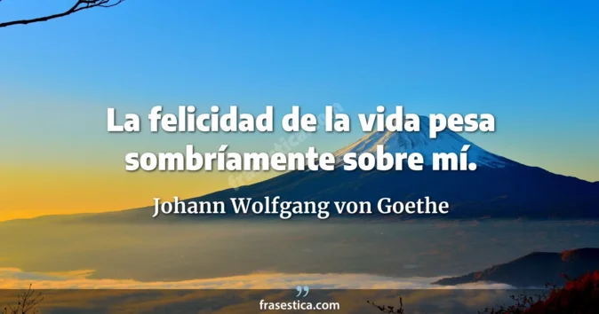 Cita de Johann Wolfgang von Goethe