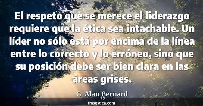 Cita de G. Alan Bernard