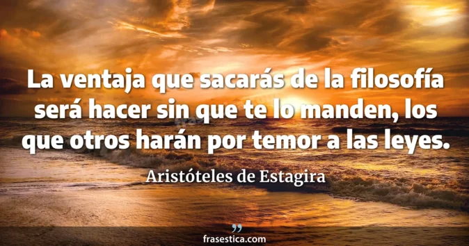 Cita de Aristóteles de Estagira