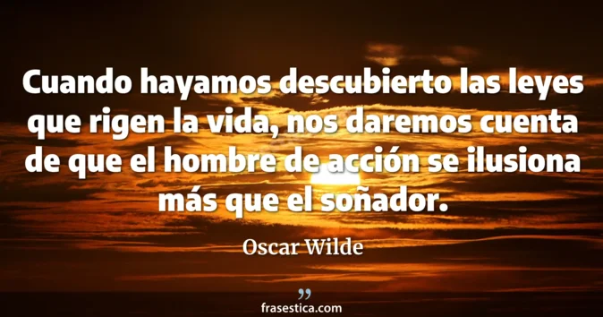Cita de Oscar Wilde