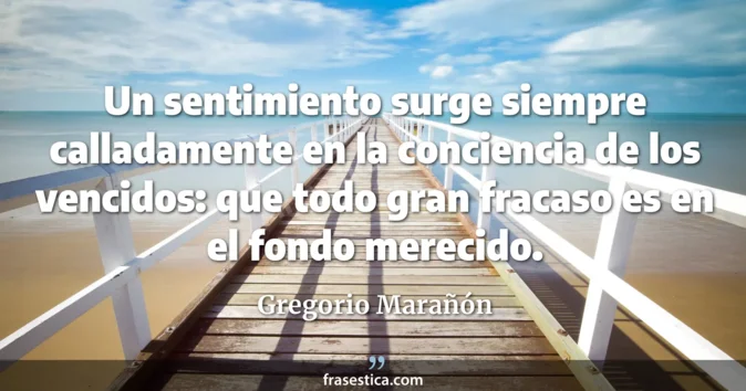 Cita de Gregorio Marañón