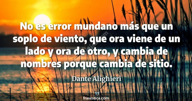 Cita de Dante Alighieri