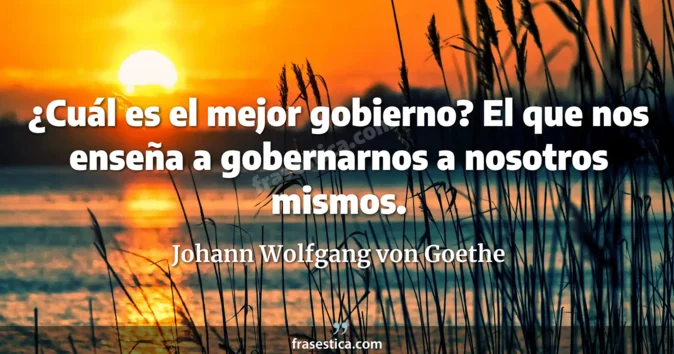 Cita de Johann Wolfgang von Goethe