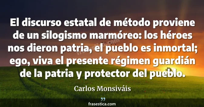 Cita de Carlos Monsiváis