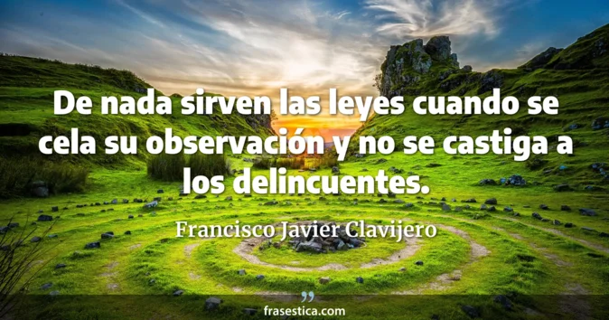Cita de Francisco Javier Clavijero