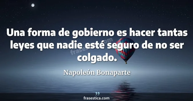 Cita de Napoleón Bonaparte