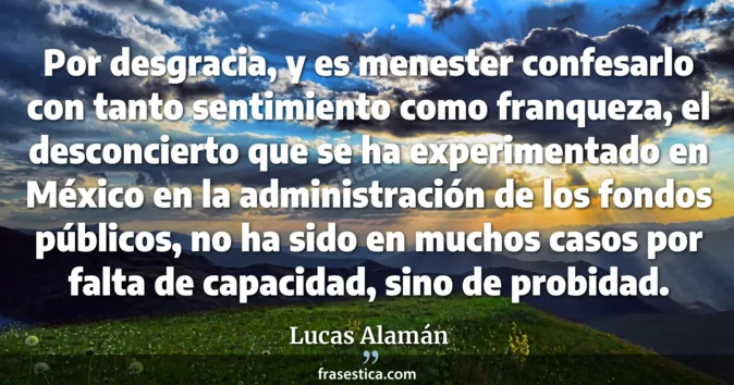 Cita de Lucas Alamán