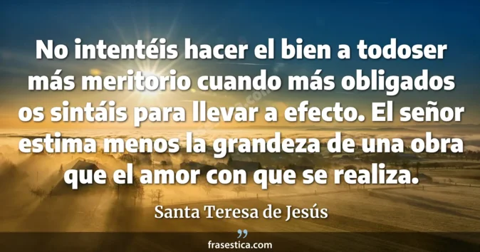 Cita de Santa Teresa de Jesús