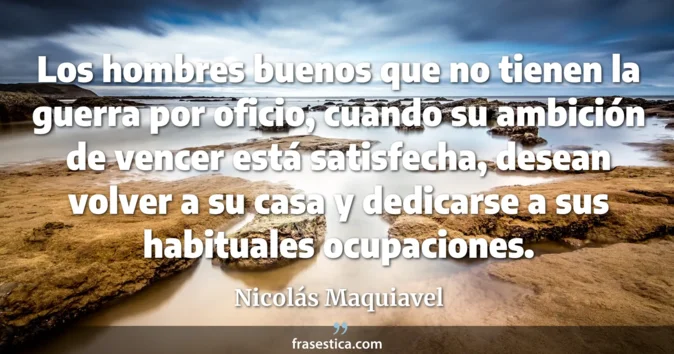 Cita de Nicolás Maquiavel