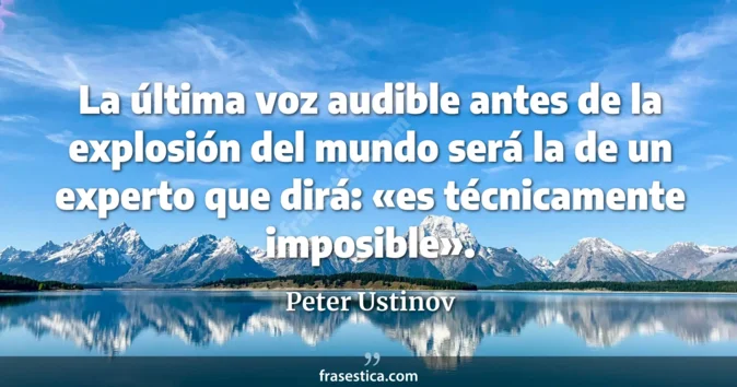Cita de Peter Ustinov
