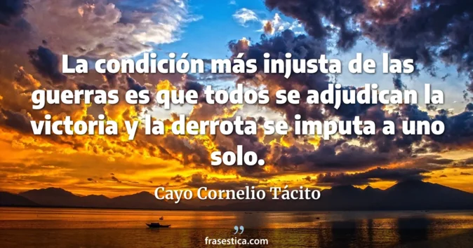 Cita de Cayo Cornelio Tácito