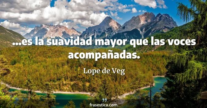 Cita de Lope de Veg