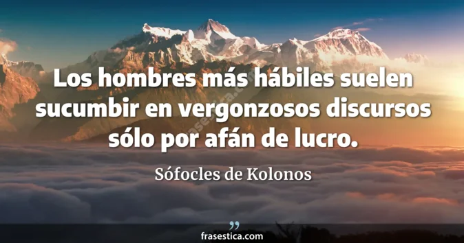 Cita de Sófocles de Kolonos