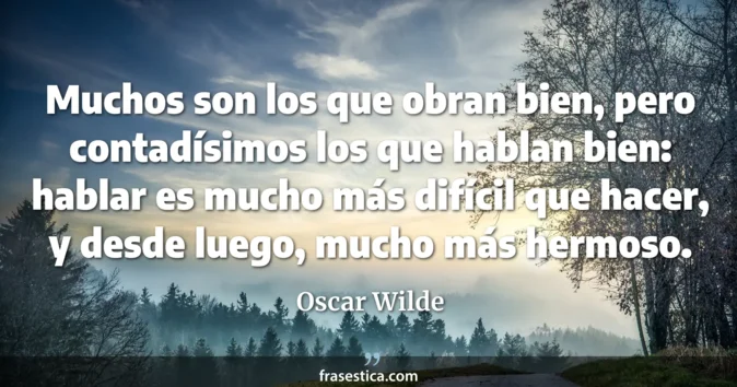 Cita de Oscar Wilde