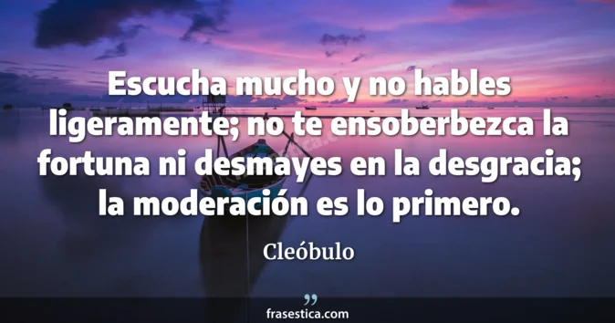 Cita de Cleóbulo