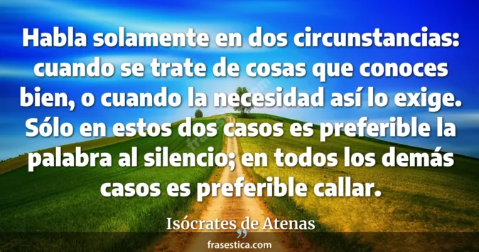 Cita de Isócrates de Atenas