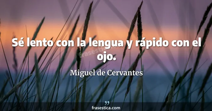 Cita de Miguel de Cervantes