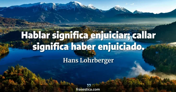 Cita de Hans Lohrberger