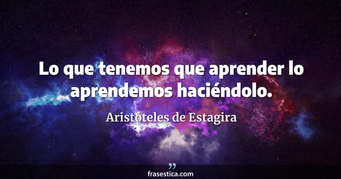 Cita de Aristóteles de Estagira