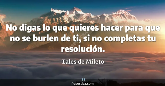 Cita de Tales de Mileto