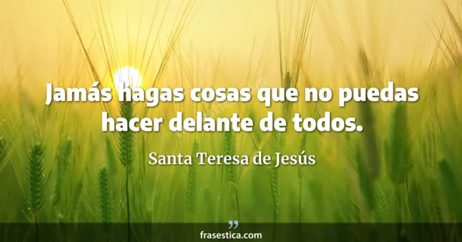 Cita de Santa Teresa de Jesús