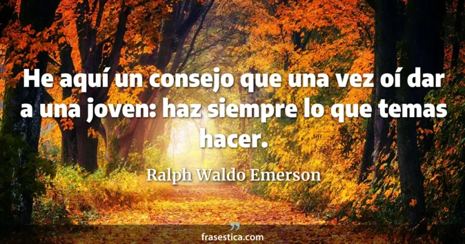 Cita de Ralph Waldo Emerson