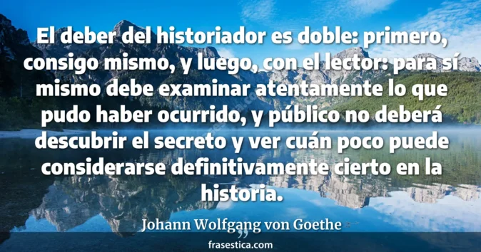 Cita de Johann Wolfgang von Goethe