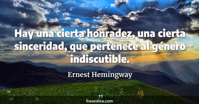 Cita de Ernest Hemingway