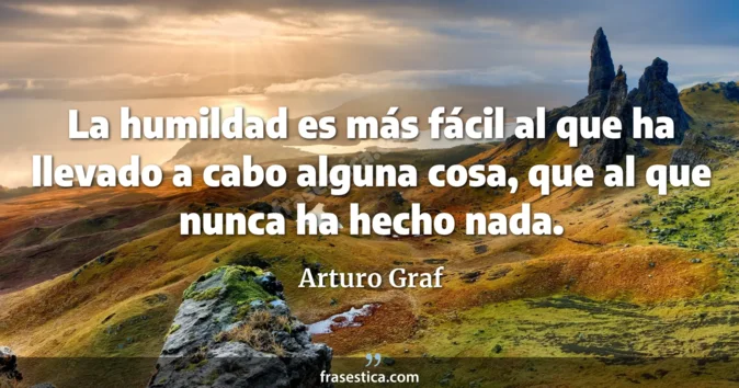 Cita de Arturo Graf