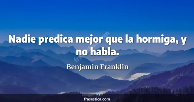 Cita de Benjamin Franklin