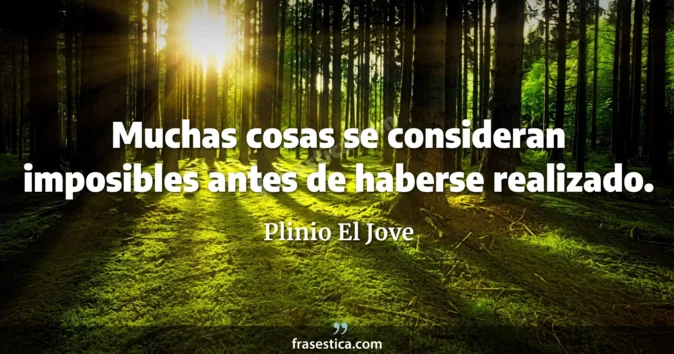 Cita de Plinio El Jove