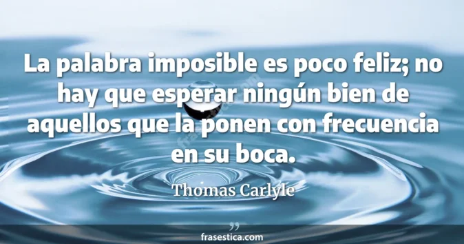Cita de Thomas Carlyle