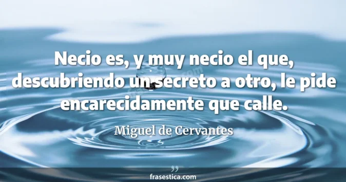 Cita de Miguel de Cervantes