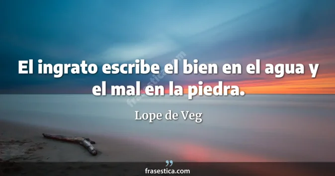 Cita de Lope de Veg