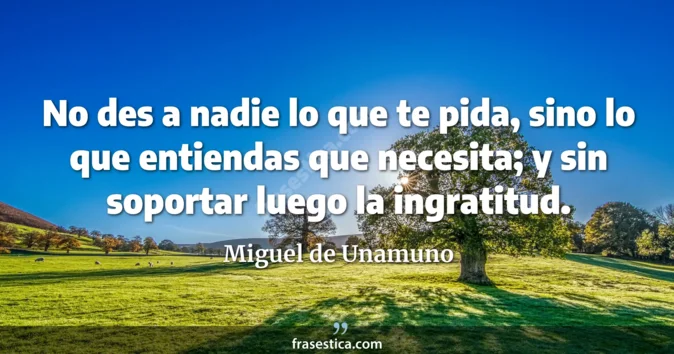Cita de Miguel de Unamuno