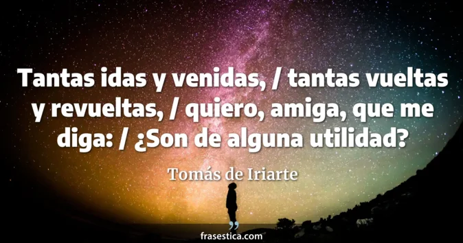 Cita de Tomás de Iriarte