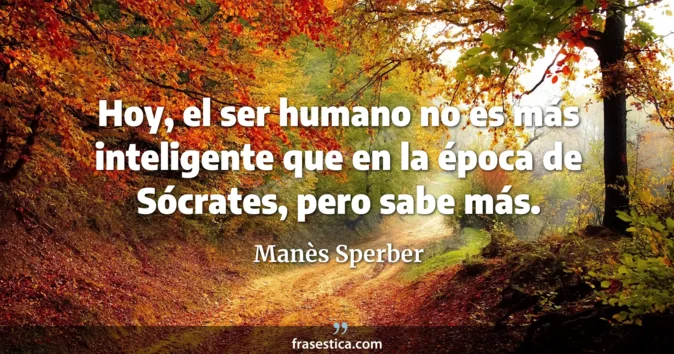 Cita de Manès Sperber