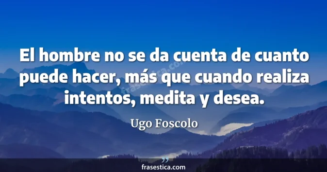 Cita de Ugo Foscolo